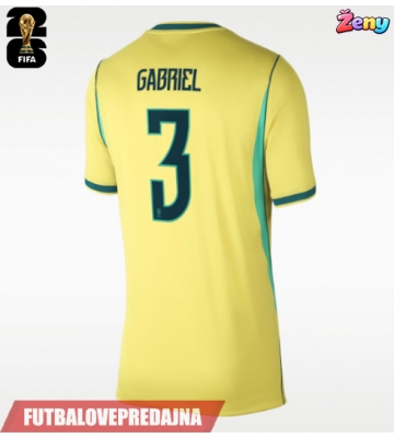 Lacne Ženy Futbalové dres Brazília Gabriel Magalhaes #3 MS 2026 Krátky Rukáv - Domáci